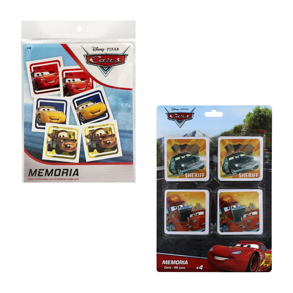 Juego de mesa / memorama de 48 piezas con diseño de cars / j1-me15 / 037387