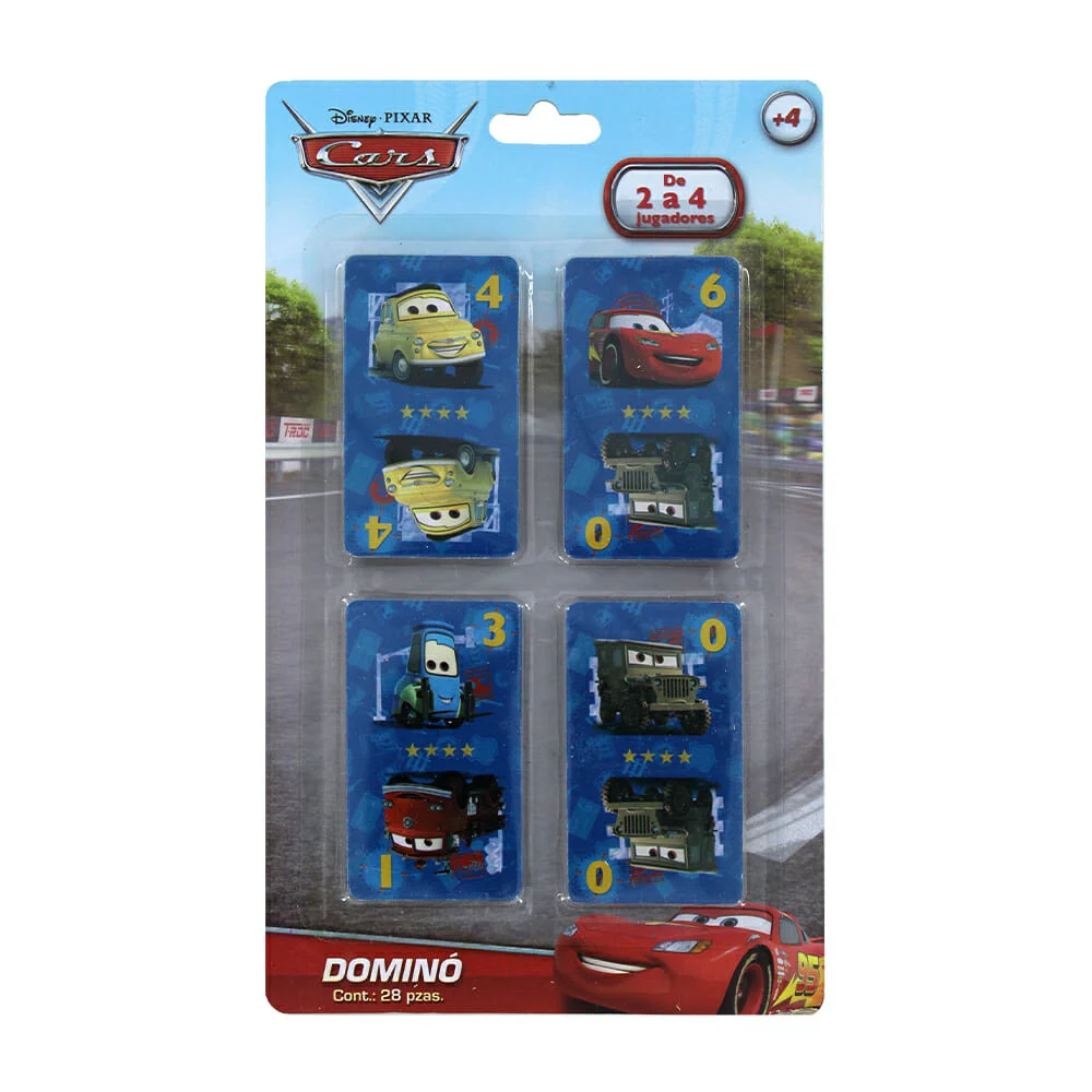 Dominó de 28 piezas con diseño de cars / djcs6-dc3