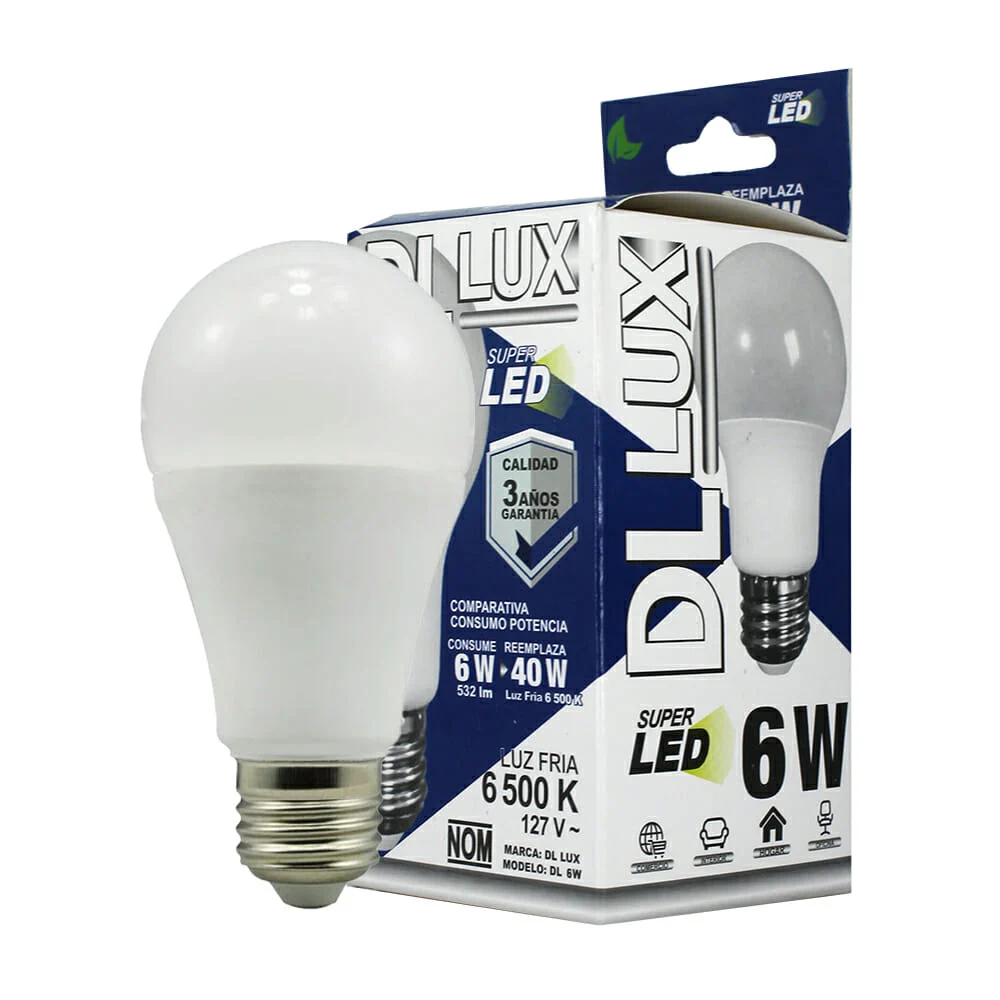 Foco ahorrador super led de luz fría dl...