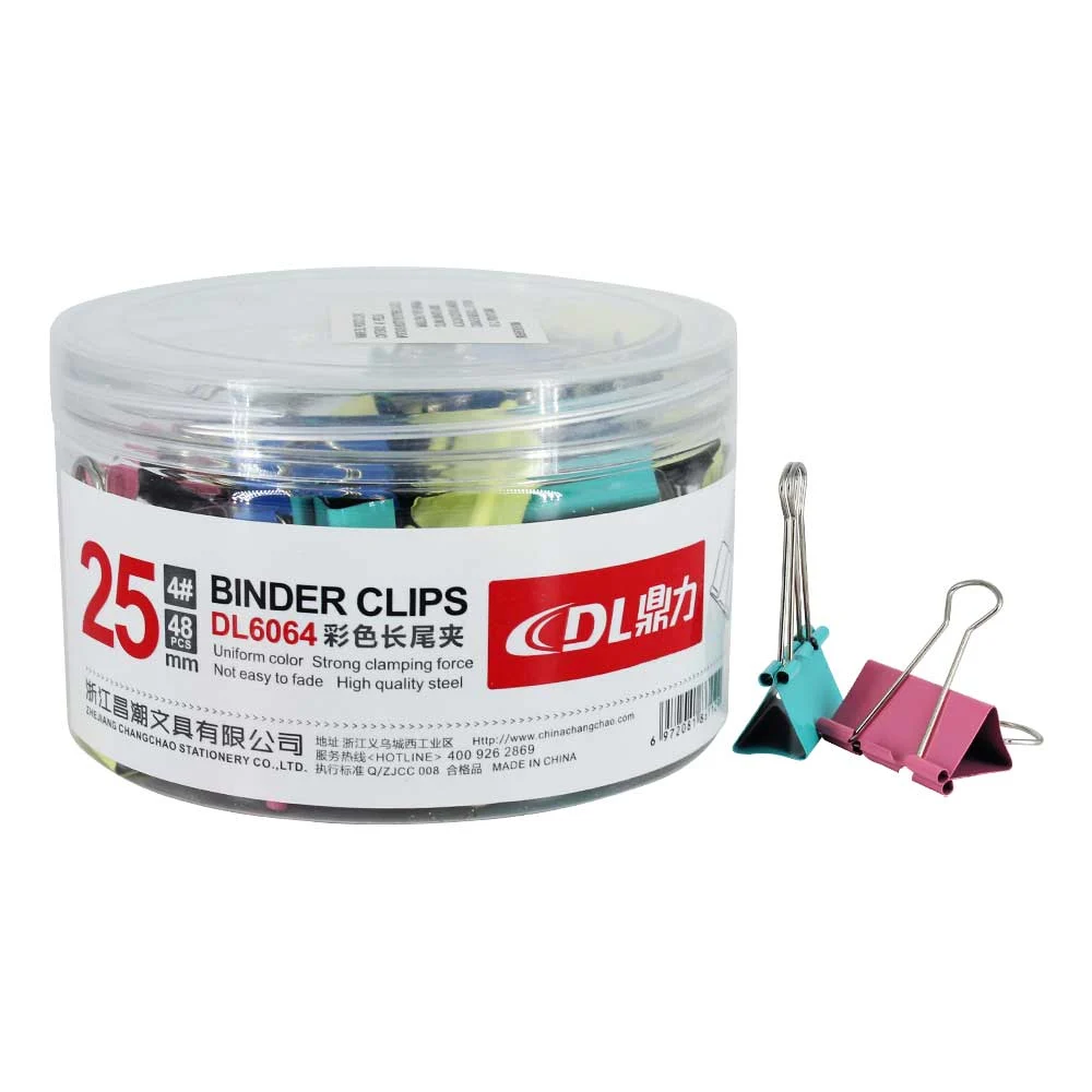 Bote 48 pzas clips de colores 25mm