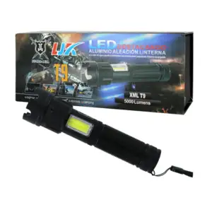Linterna táctica de mano con batería recargable y cargador dt-808-442a