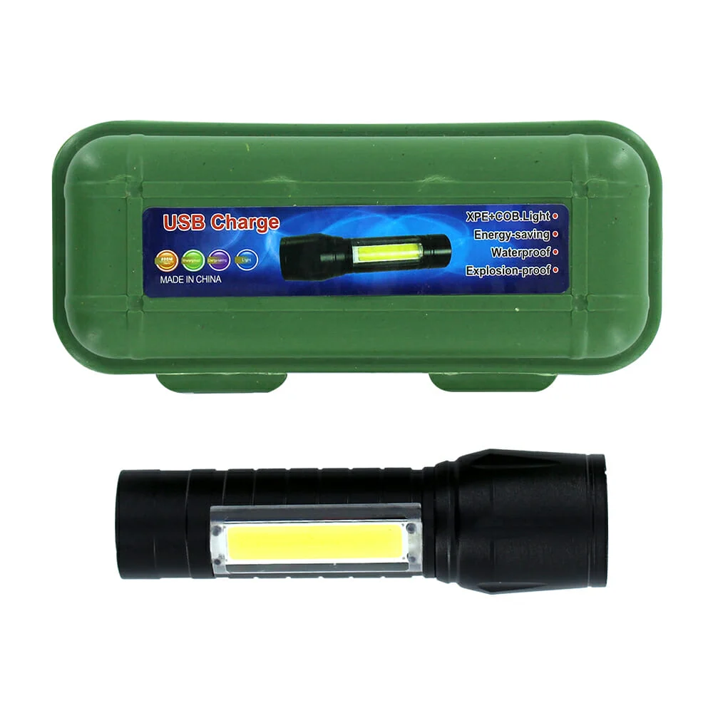 Linterna táctica chica recargable usb dt-808-321a