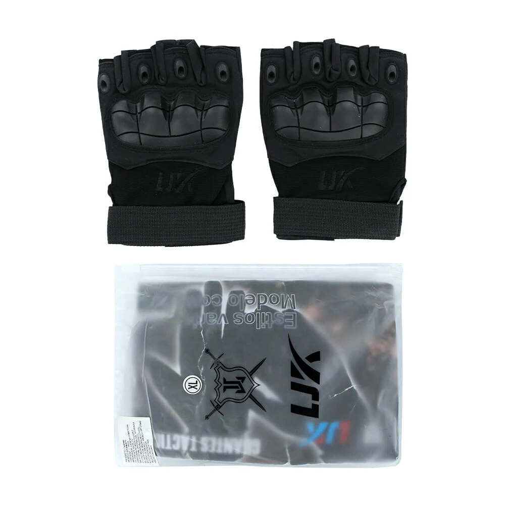 Guantes tácticos ljk semicompletos para motocicleta con protección en nudillos / dt-808-st5