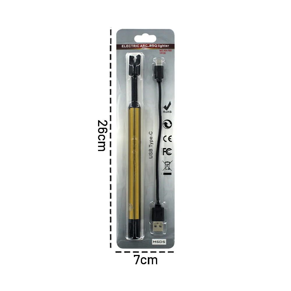Encendedor recargable con indicador de batería, variedad de colores / hl-dyq9503
