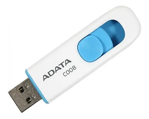 Memoria USB Adata C008 16GB 2.0 blanco y azul