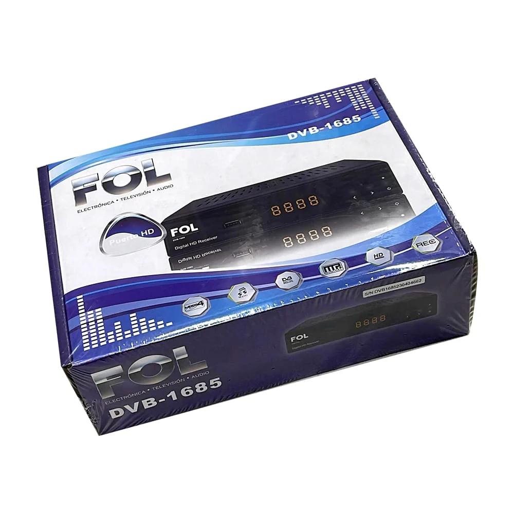 Decodificador convertidor de tv digital a canales de alta definición, con control remoto, entradas hdmi, rca y coaxial / dvb-1685