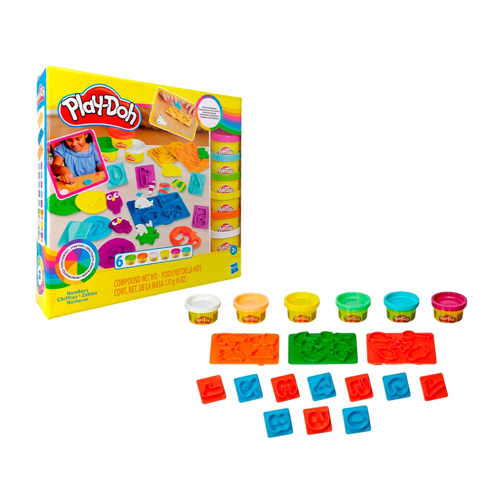Set de 6 masas play doh con moldes para ...