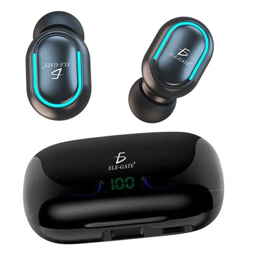 Audífonos inalámbricos tipo chícharo con iluminación led, almohadillas de silicona y estuche de carga con indicador de batería, entrada usb y tipo c /  t11 tws