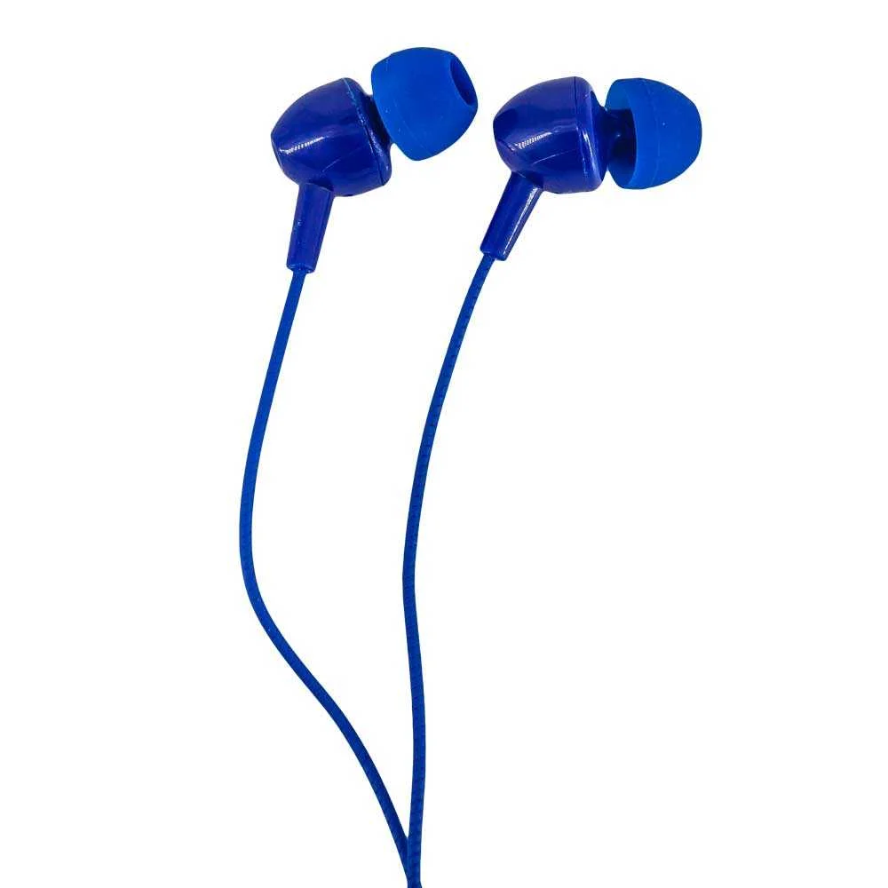 Audífonos estéreo alámbricos con almohadillas de silicona y conexión auxiliar, variedad de colores / ej-139