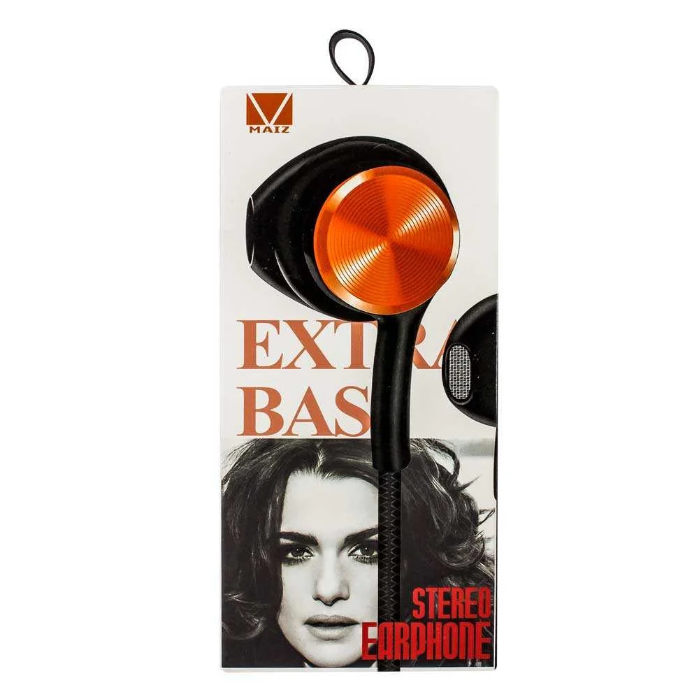 Audífonos alámbricos con control de volumen y entrada auxiliar, variedad de colores / stereo earphone / ej-140