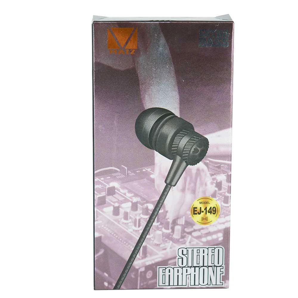 Audífonos alámbricos con almohadillas de silicona y entrada auxiliar, variedad de colores / ej-149