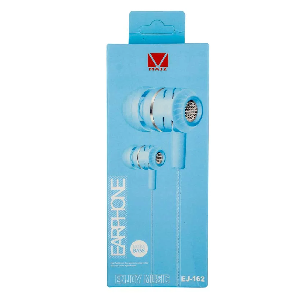 Audífonos alámbricos maiz con almohadillas de silicona y entrada jack3.5mm / earphone enjoy music / ej-162