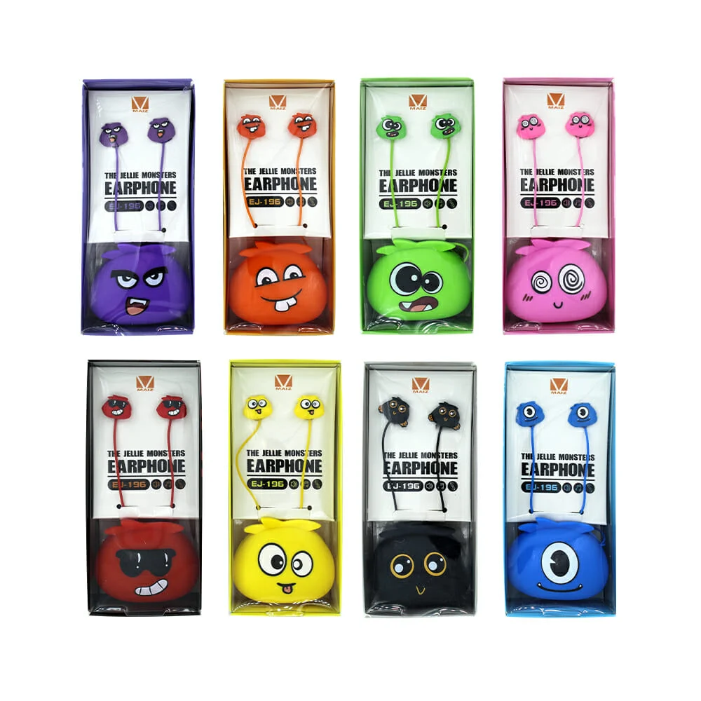 Audífonos alámbricos con estuche / the jellie monsters ej-196