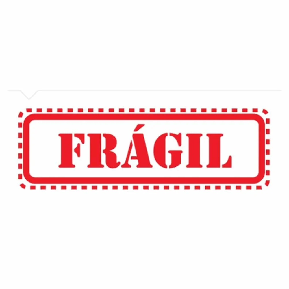 Etiqueta de frágil para paquetería