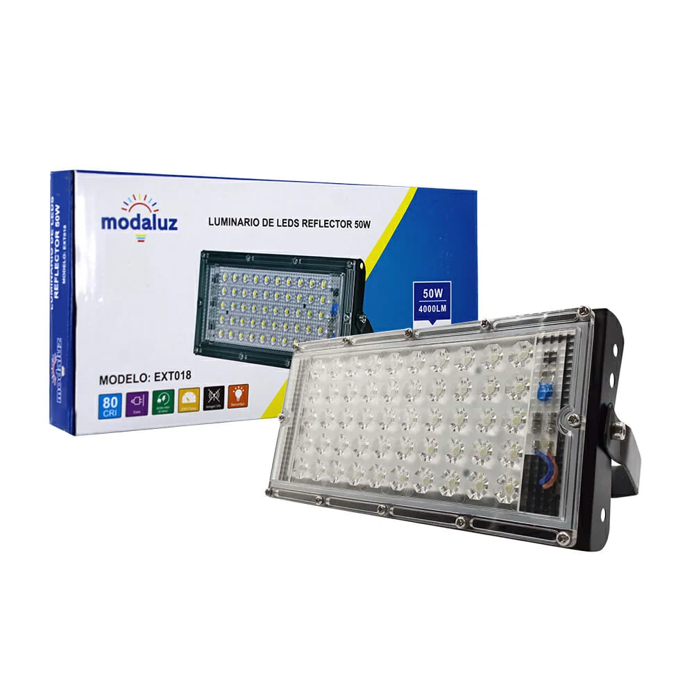 Reflector rectangular con luz blanca, 140v, 50-60hz / ext018