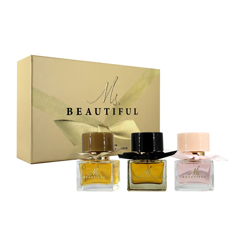 Juego de 3 perfumes beautiful con fragancia 30ml, variedad de aromas / f112