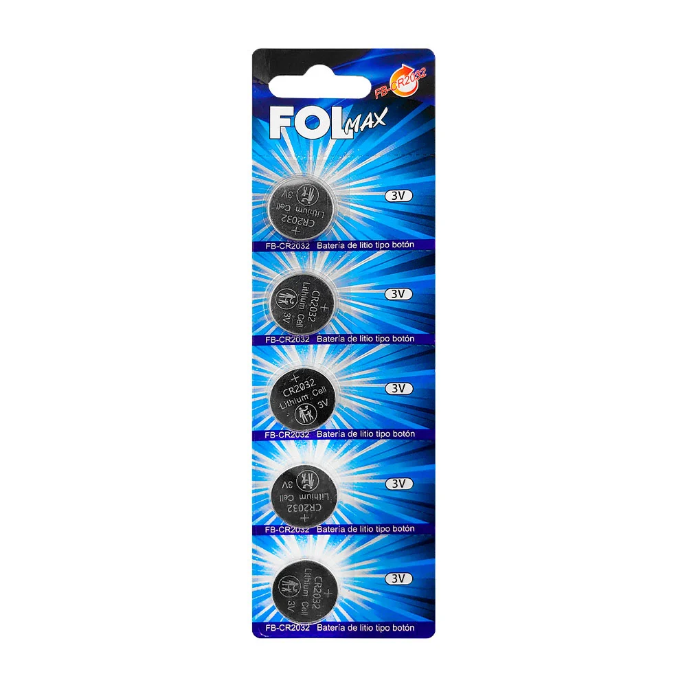 Blíster con 5 baterias fol cr2032 fol m...