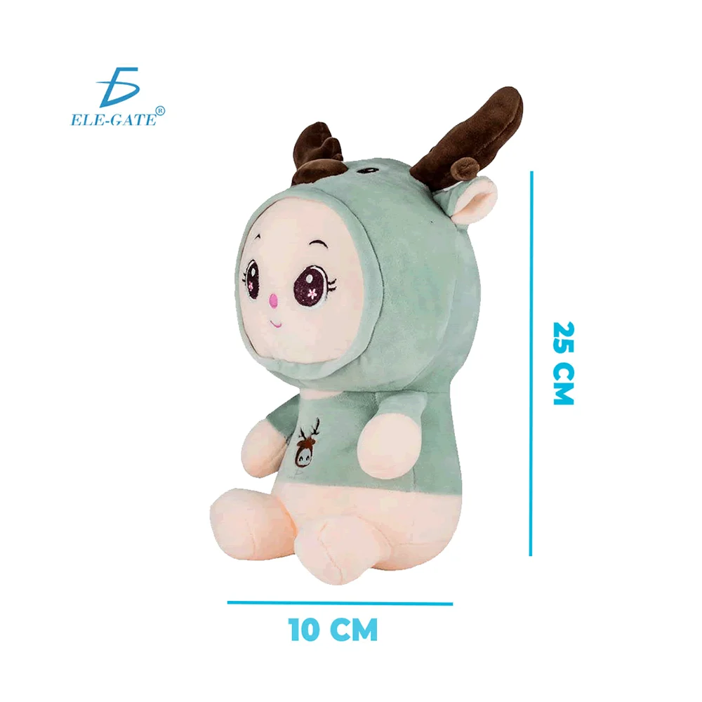 Peluche con traje de venado, 25cm, variedad de colores / fc.2027.25cm / peluche reno / peluche cuernos