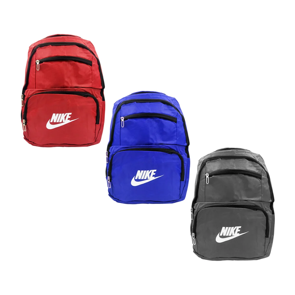 Mochila mediana lisa, con 4 compartimentos y diseño frontal de palomita / fd1156