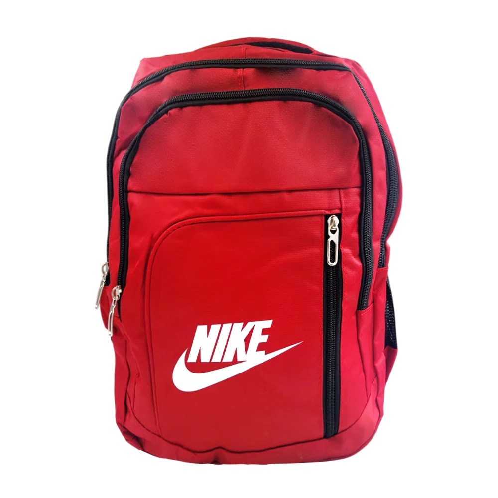 Mochila mediana con 4 compartimentos, cierre vertical y diseño frontal palomita