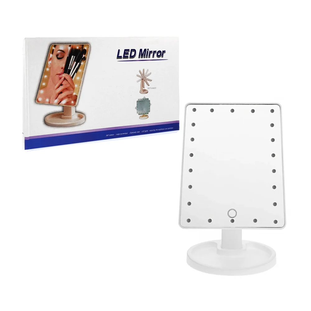 Espejo grande rectangular led, recargabl...