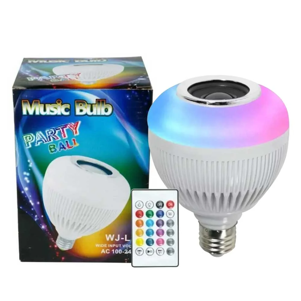 Foco bocina con luz led y control remoto party ball foc03
