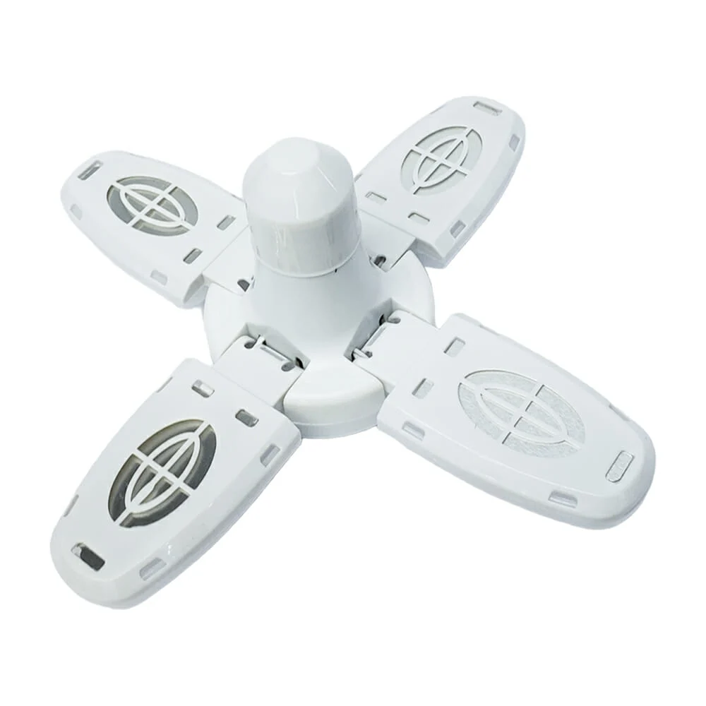 Foco led plegable tipo ventilador de 4 aspas con luz blanca 28w