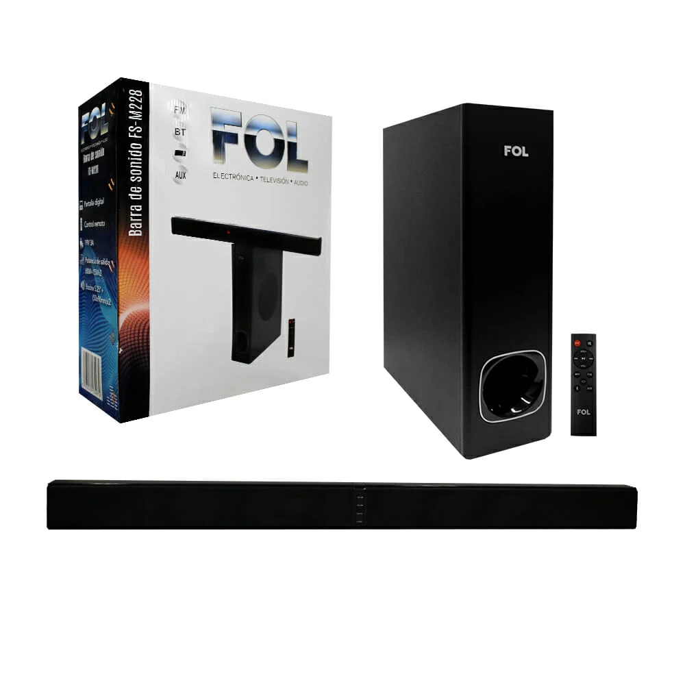 Barra de sonido fol con bluetooth / radio fm / usb / aux 5.25 fs-m228 / fs-m228L