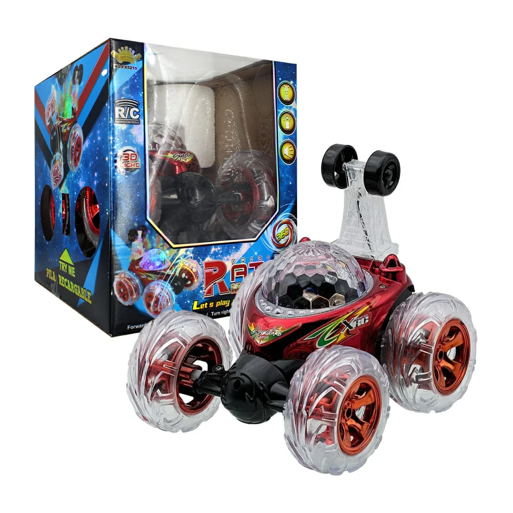 Carro acrobático con luz, sonido y giro a 360° a control remoto / fx5215