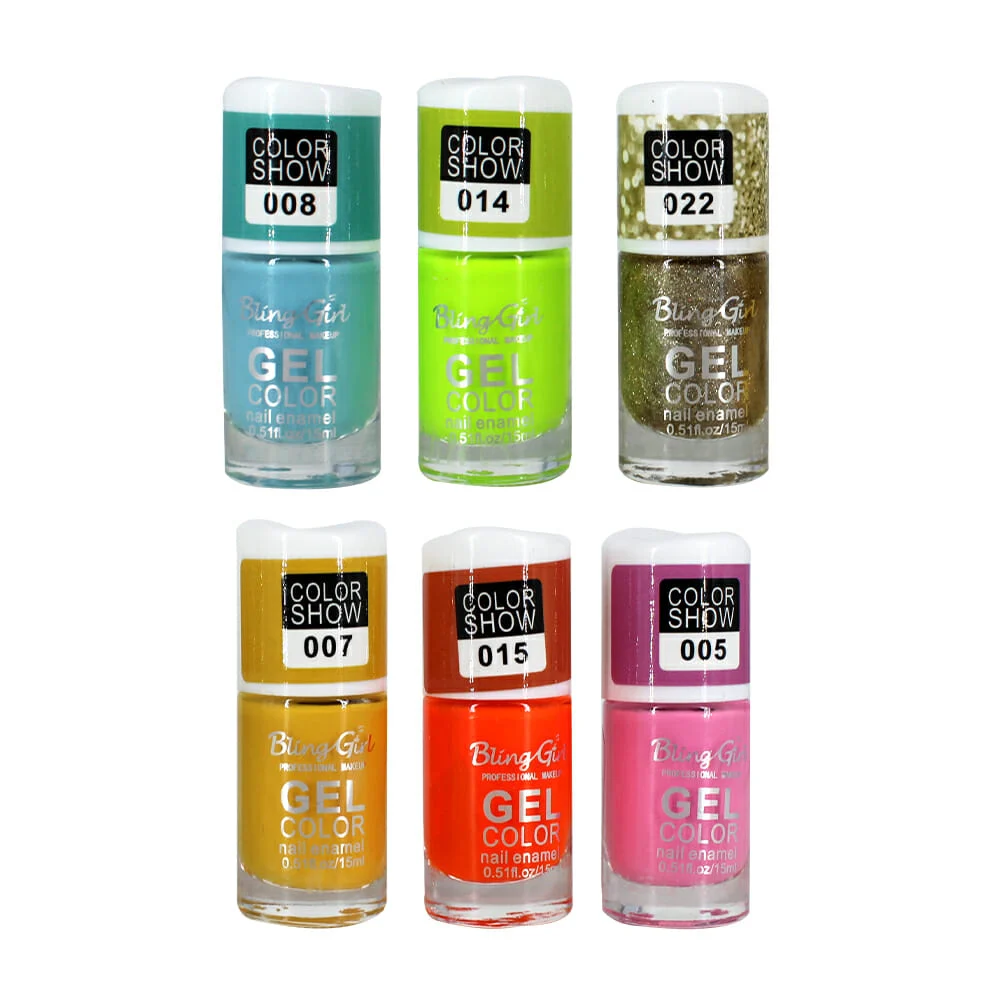 1pza Esmalte para uñas tono gel, variedad de colores / bling girl mc21-g41
