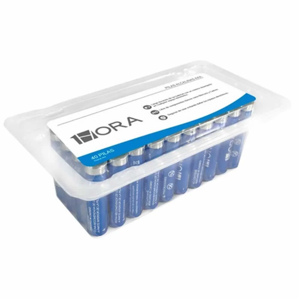 Caja con 40 pilas alcalinas AAA 1hora 7t...