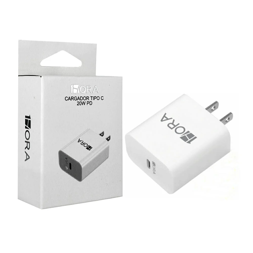 Cubo cargador 1hora con entrada tipo c de 20w / gar149
