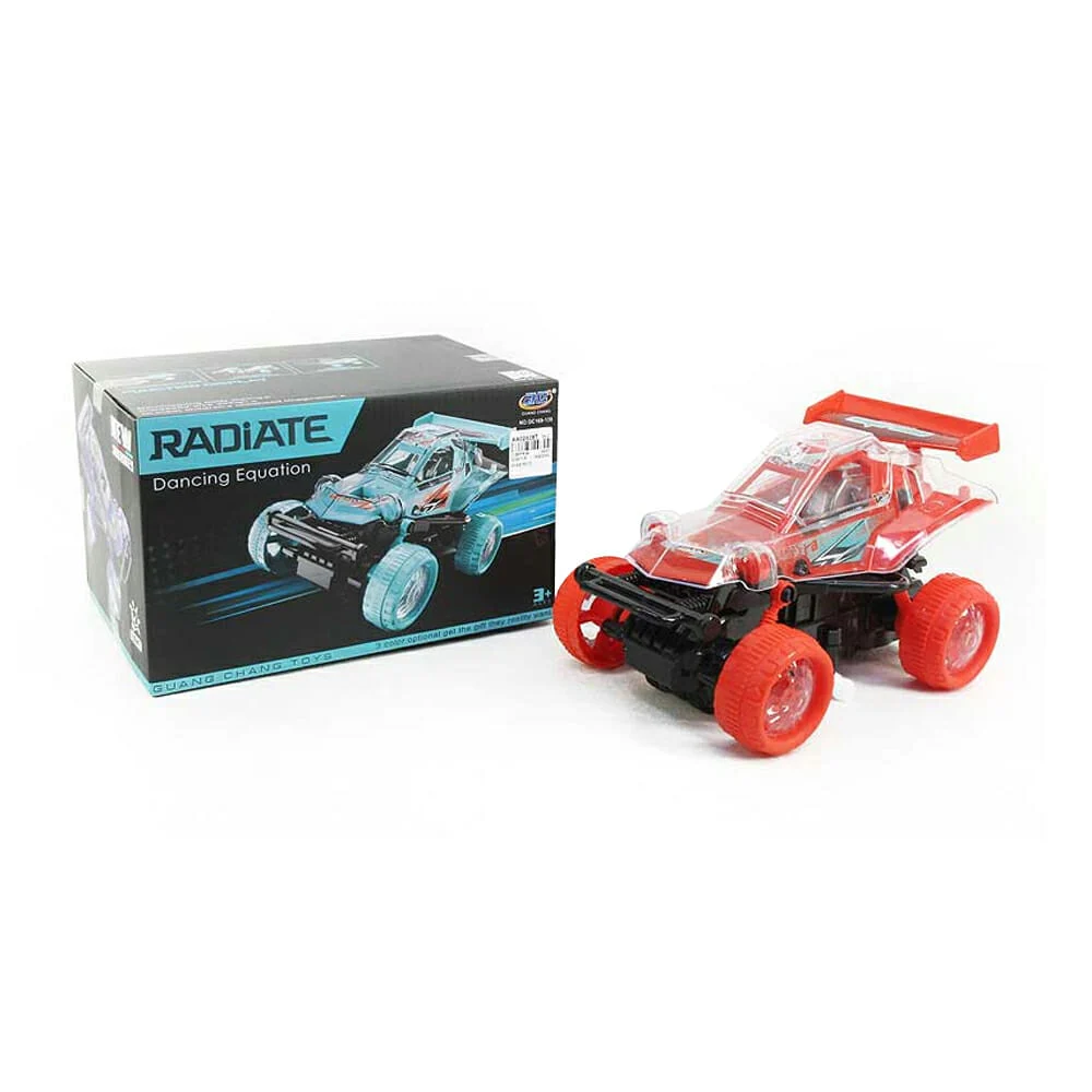 Carro móvil con carcasa transparente y luz de colores / gc169-139