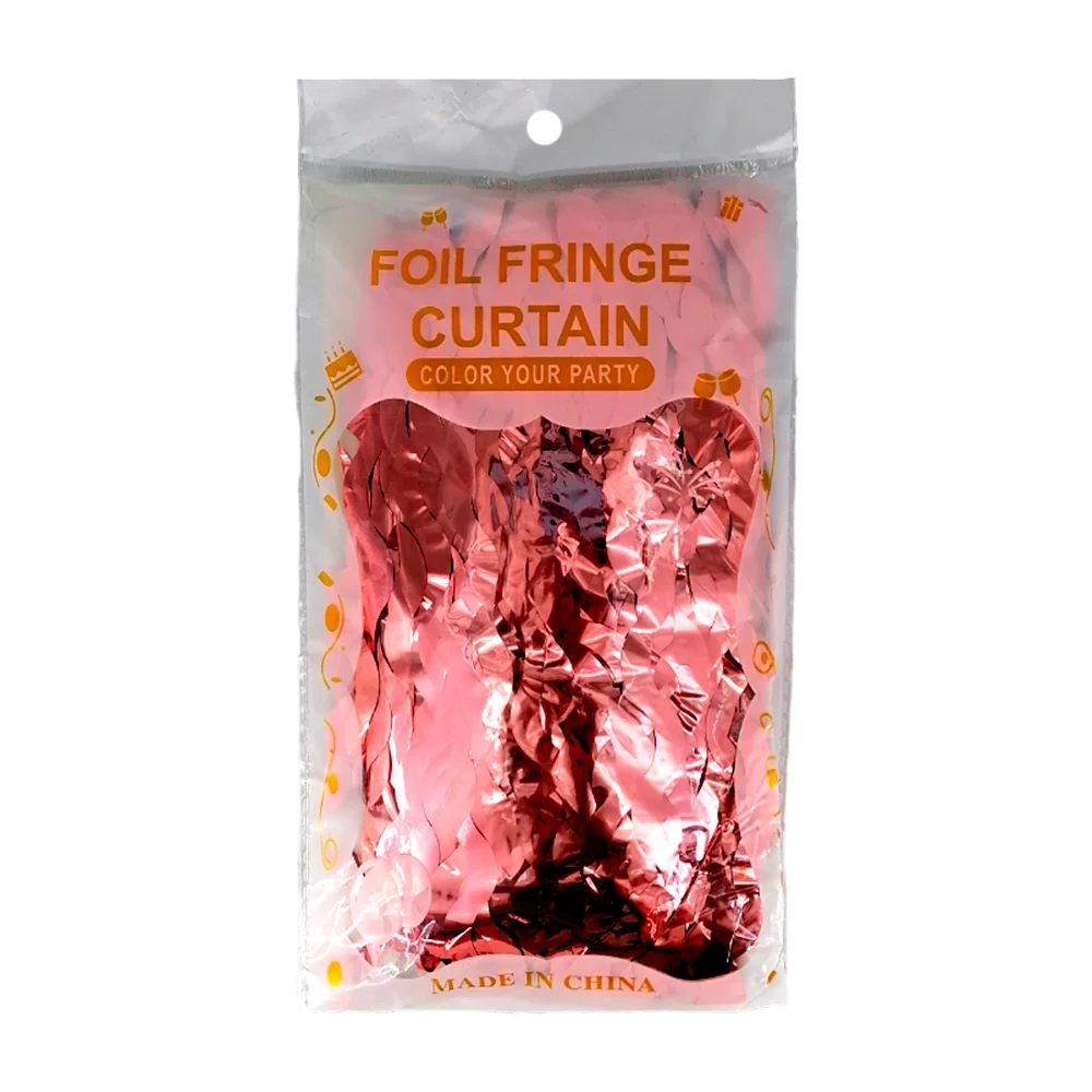 Cortina metálica con efecto tipo ondas espiral para fiesta, variedad de colores / ml-213 / foil fringe curtain color your party