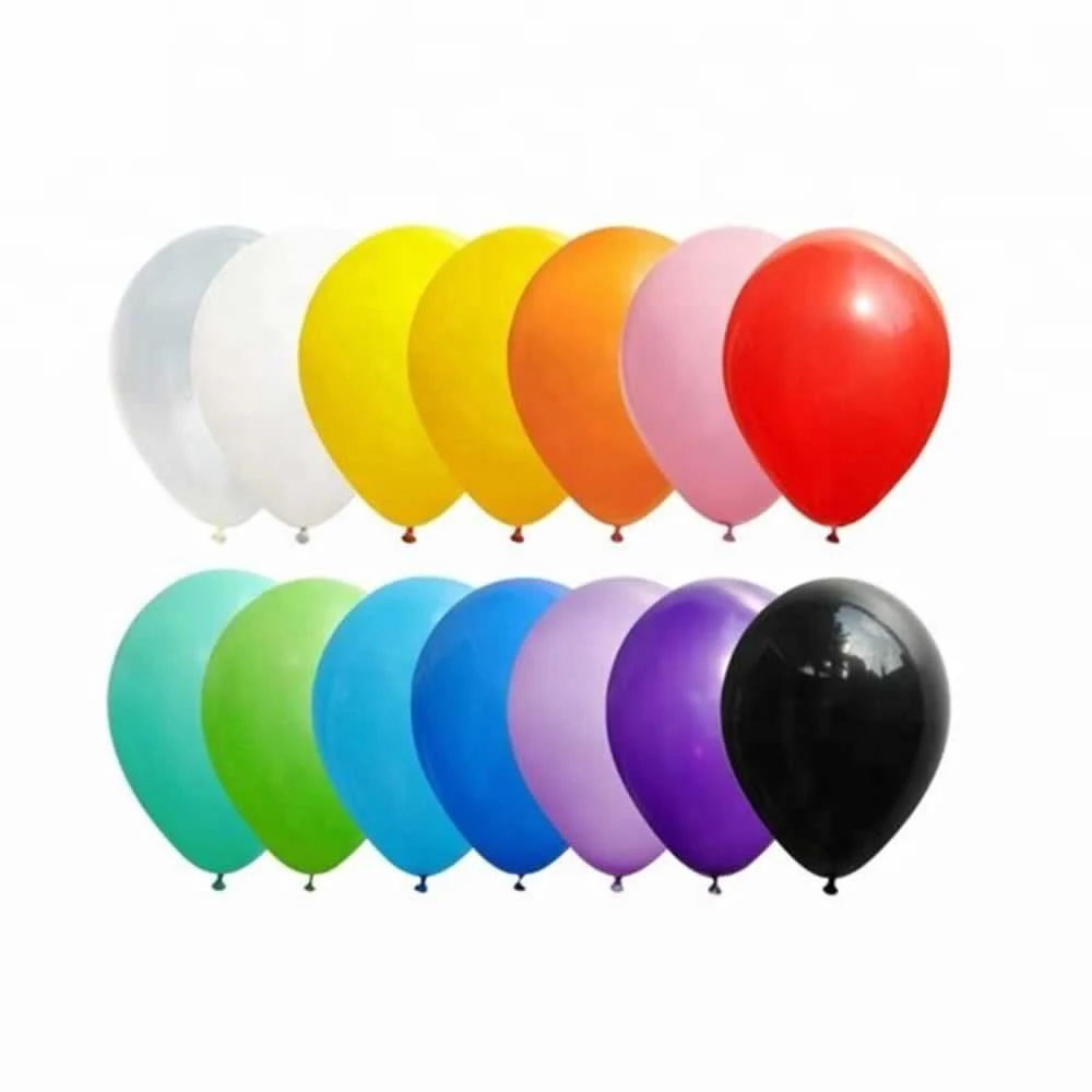Paquete de 50 globos fesa versión estándar de látex no.9, variedad de colores / globo estándar 9"