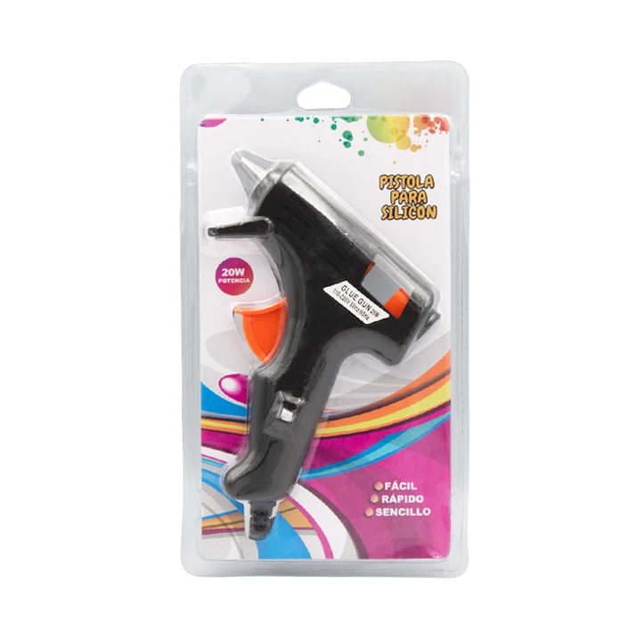 Pistola de silicón chica en color negro...