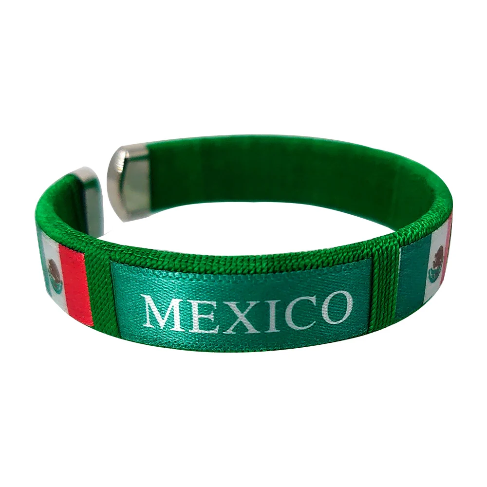1pza Brazalete pulsera diseño bandera y frase méxico / gq-25