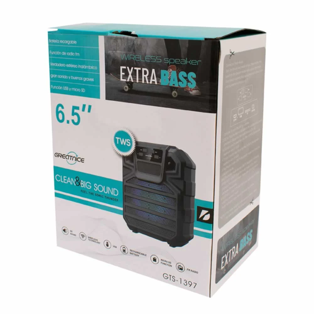 Bocina bluetooth greatnice de 6.5 pulgad...
