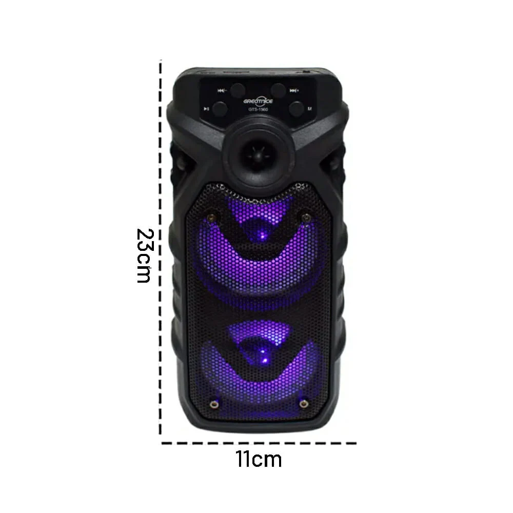 Bocina bluetooth de 3x2 pulgadas con luz...