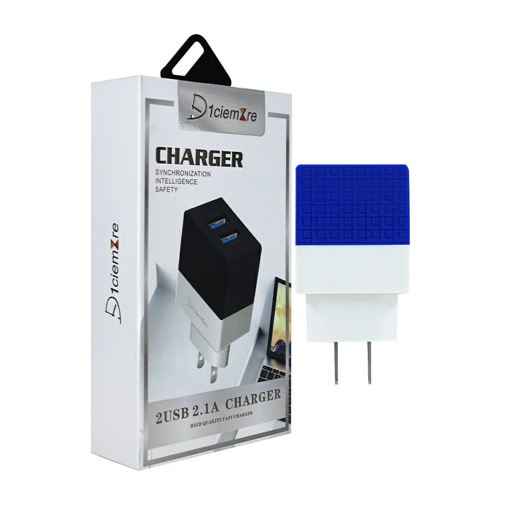 Cubo cargador d1ciemzre con 2 puertos usb para carga 2.1a / gxc-30
