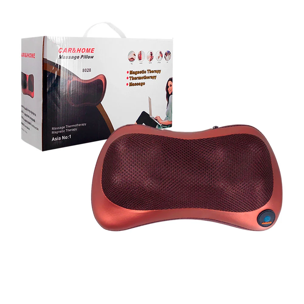 Masajeador tipo almohada multiusos, con regulador de potencia y resorte colgable