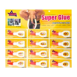 Blíster con 12 pegamentos líquidos super glue, 12x6g / zsglue / h1449