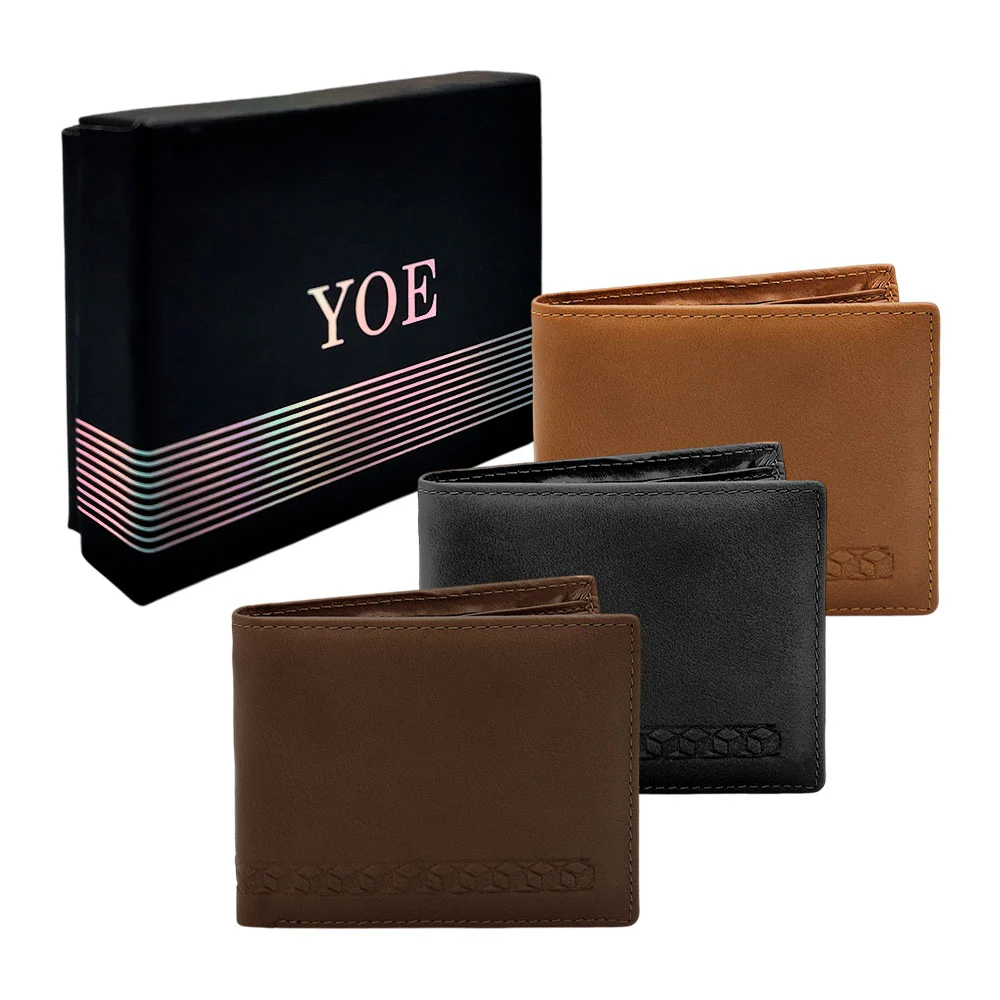 Cartera / billetera en color liso para hombre, variedad de colores / h8349