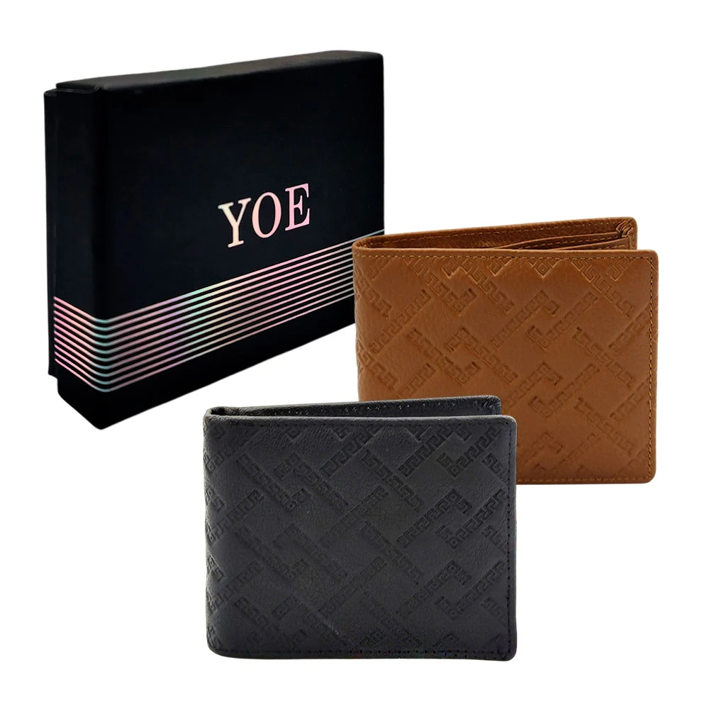 Cartera / billetera yoe con estampado de monograma para hombre / h8358