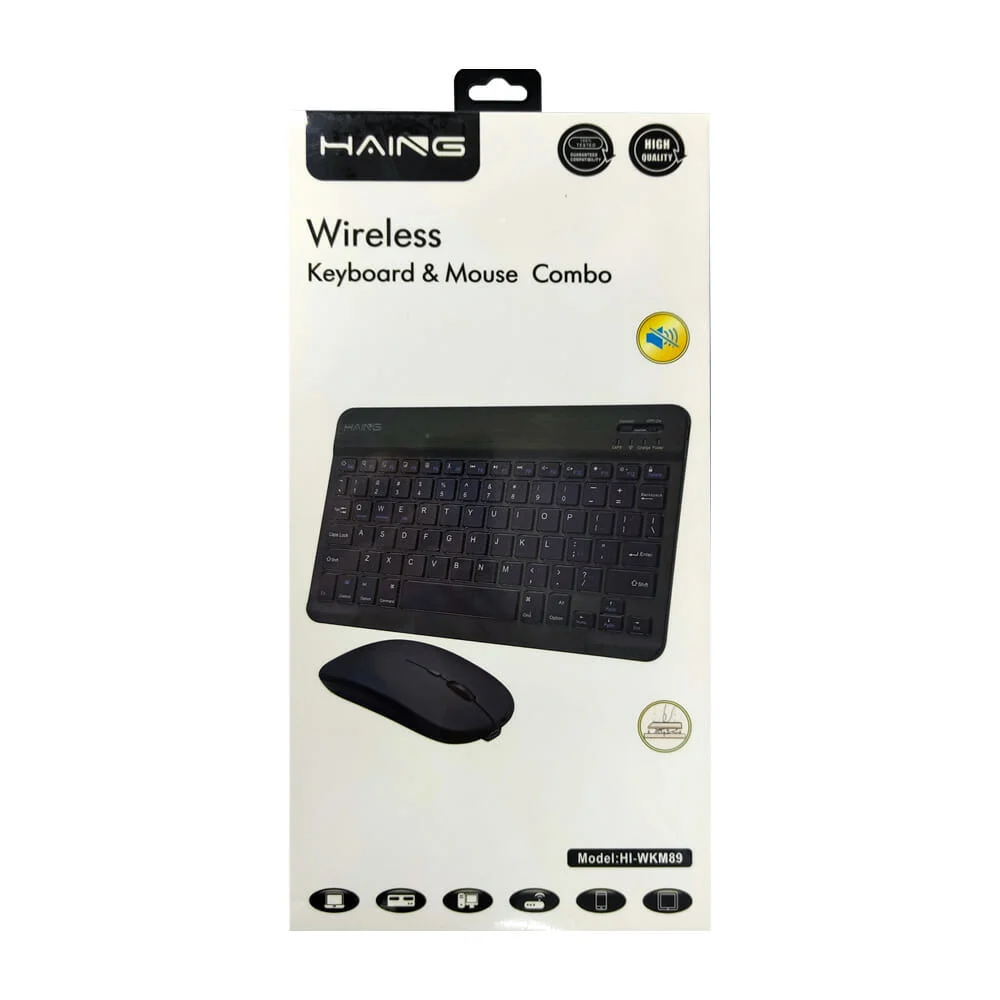 Combo mouse y teclado inalámbrico para múltiples dispositivos, haing, variedad de colores / wmkm89