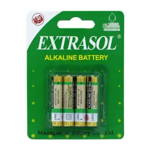 Blister con 4 pilas baterías extrasol alcalinas triple a / lf-ba129