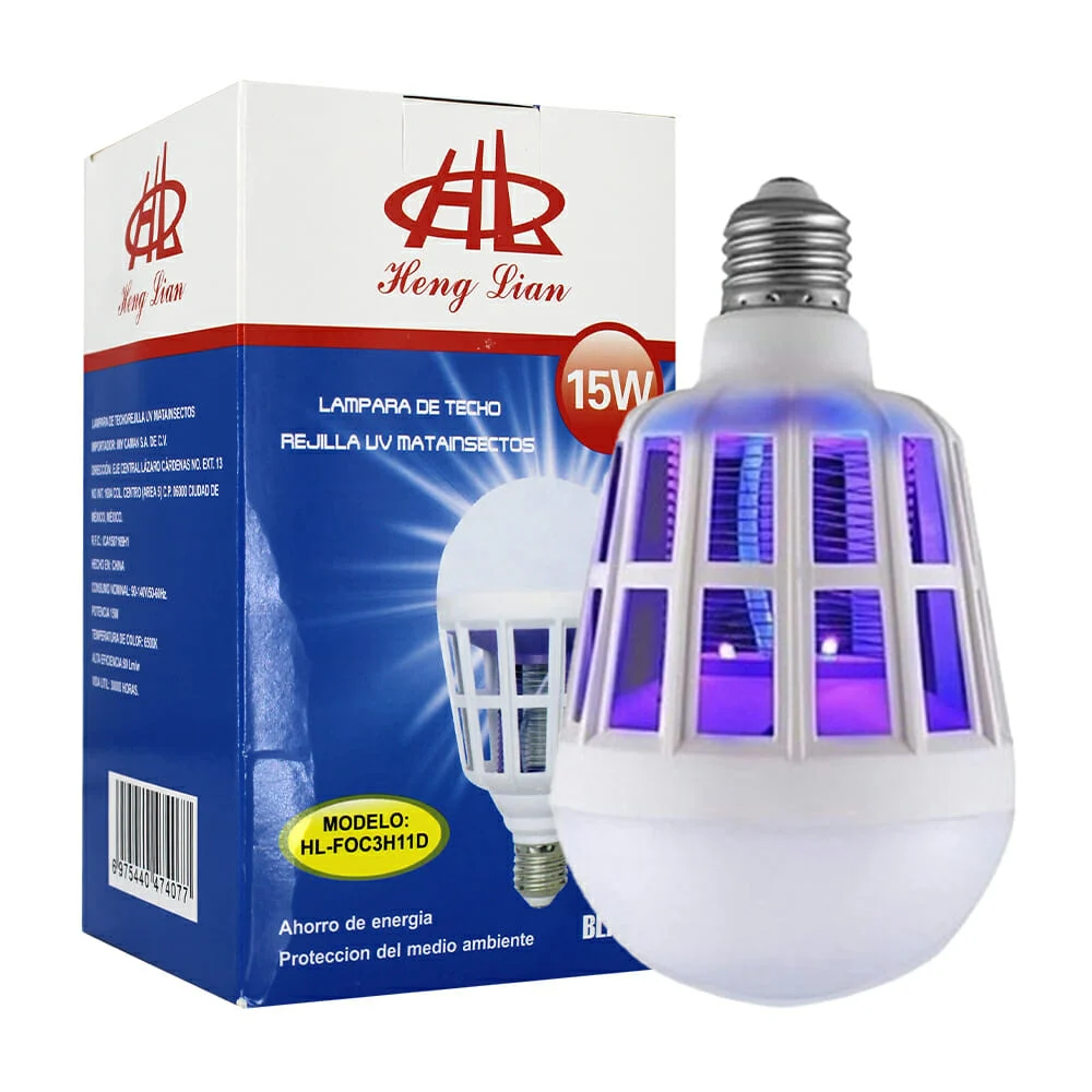 Foco lámpara mata mosquitos 90-140v, 15w / foc3h11d