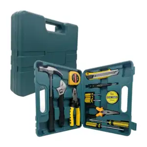 Kit estuche de herramienta con desarmadores, pinzas, martillo, flexom…
