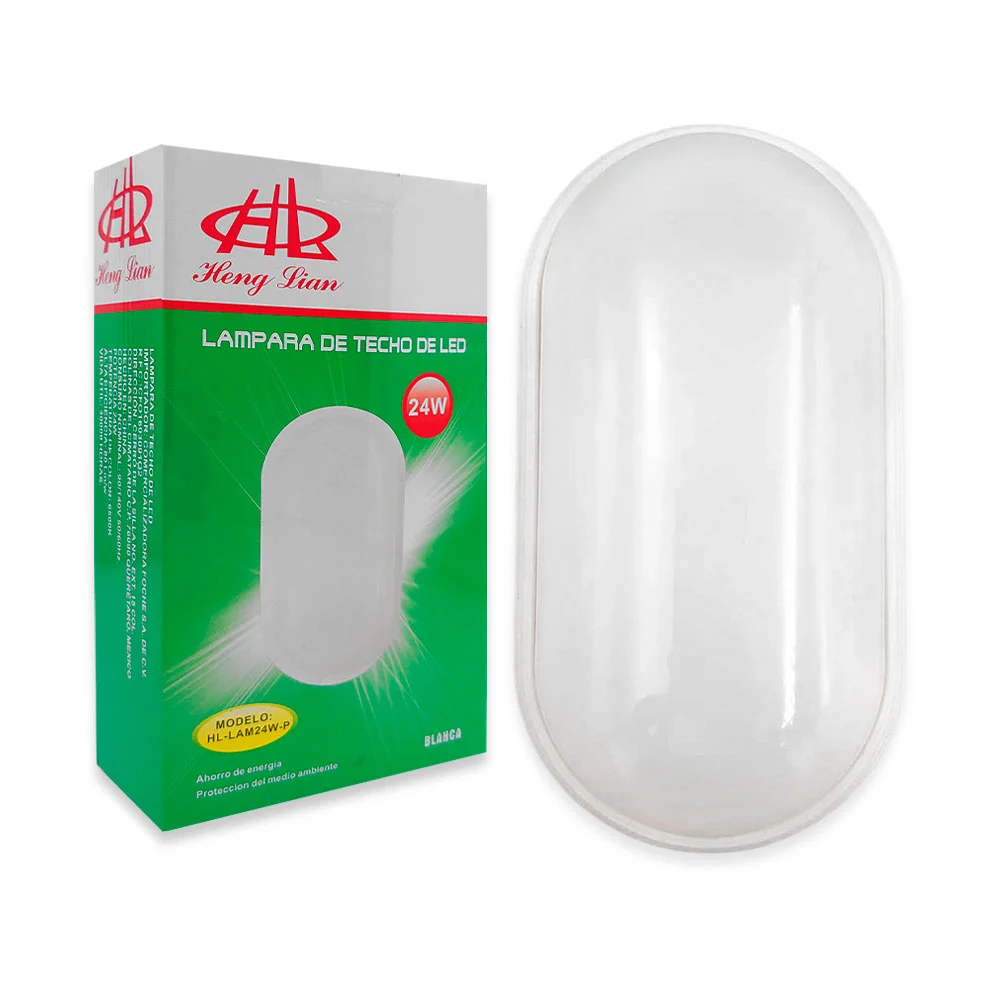 Lámpara led ovalada hl de luz blanca para el techo, 80lm, 24w / hl-lam24w-p