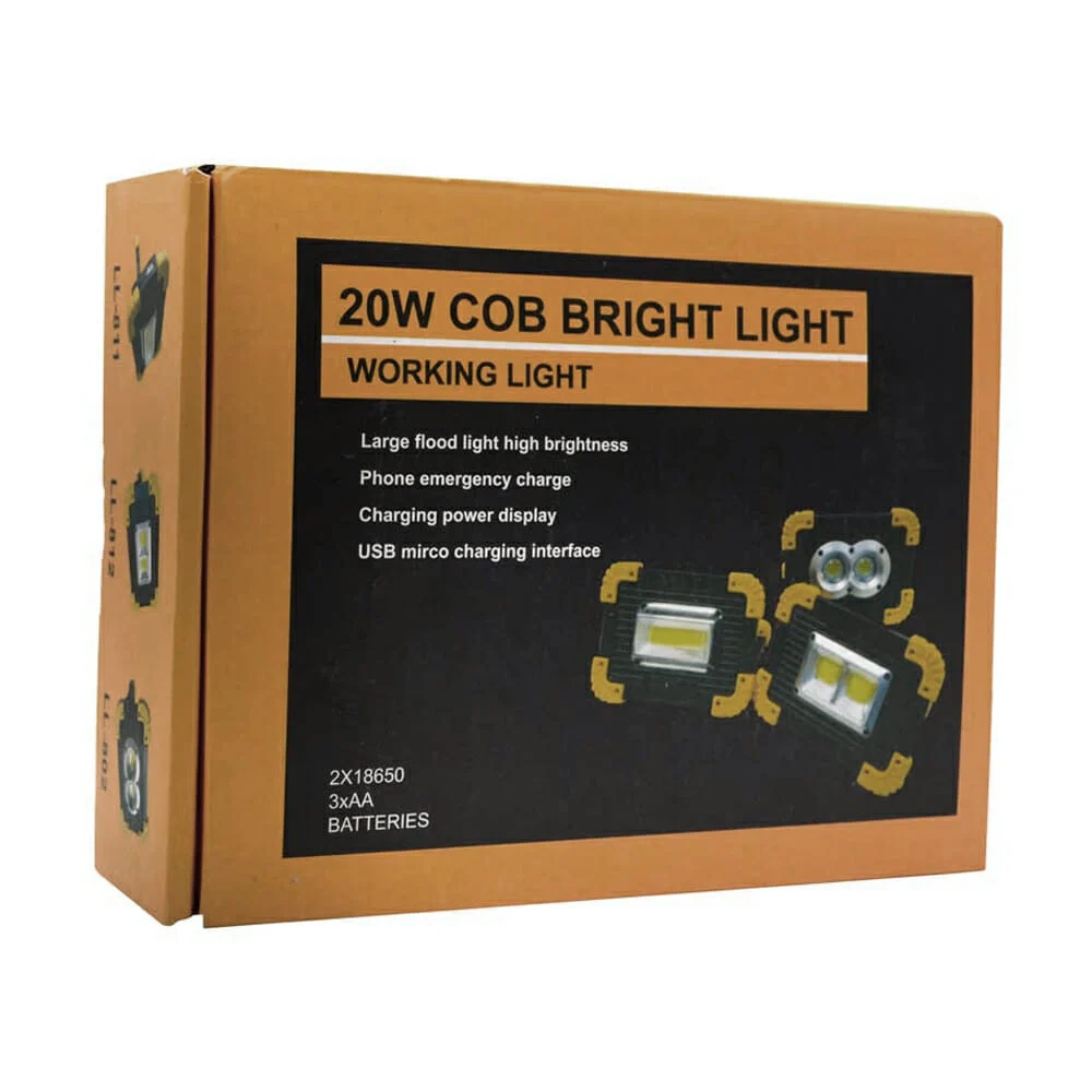 Lámpara reflectora de trabajo, 20w/ cob...